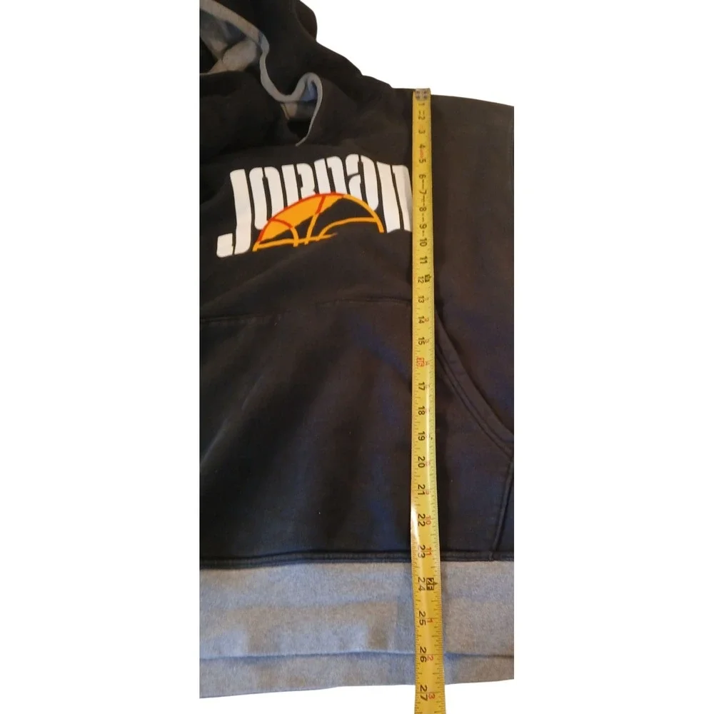 Air Jordan Mens L Sport Fleece‎ Pullover Hoodie Black Jumpman Center Pocket
